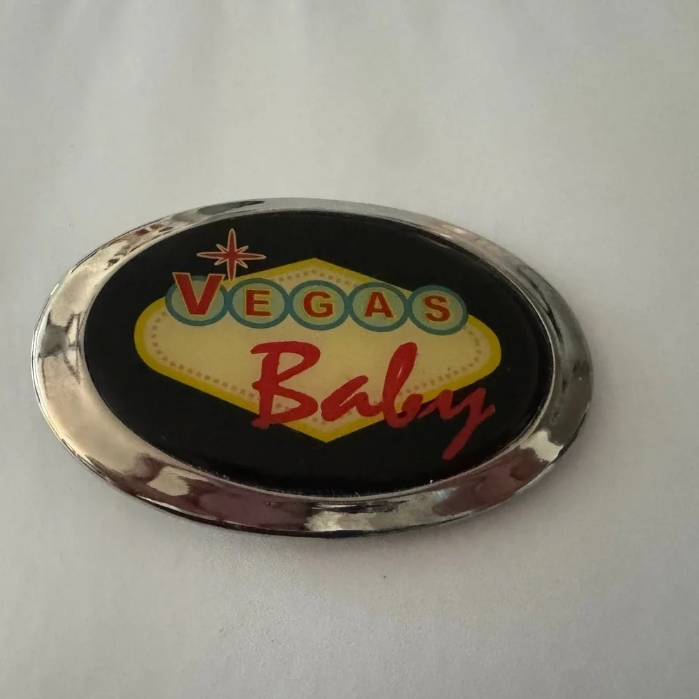 Vintage‎ Vegas Baby Belt Buckle Metal Las Vegas Nevada